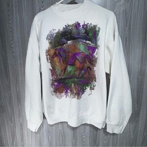 Vintage 90s Kentucky Horse Racing Equestrian Derby Made In USA Sweatshirt XL‎